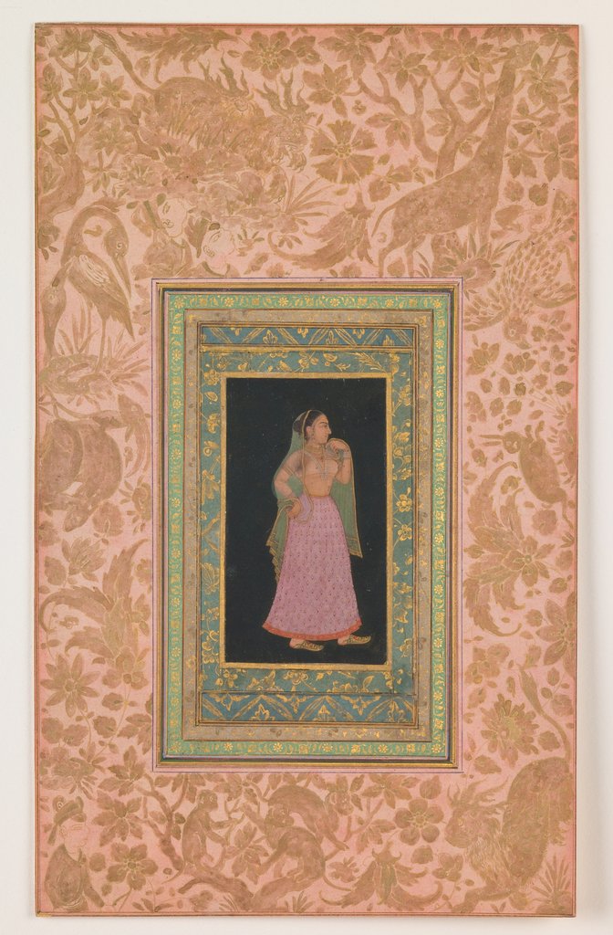 Detail of Court Lady, Mughal dynasty, reign of Aurangzeb, c.1660–1700 by Indian School