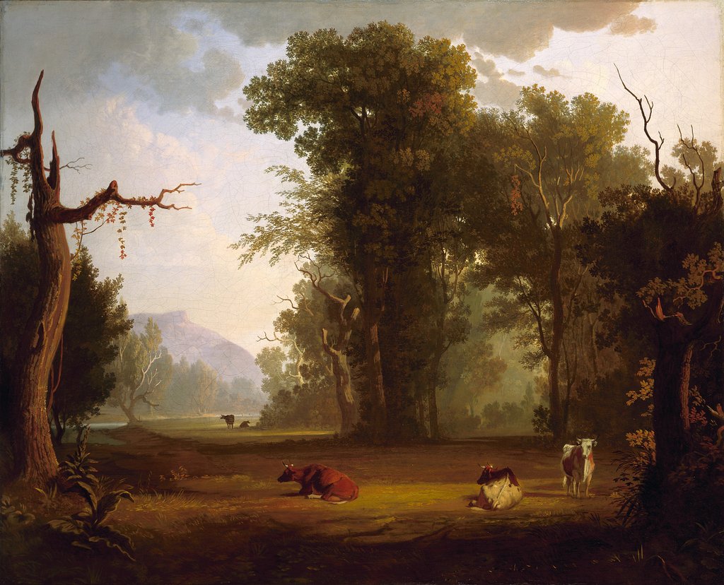 Detail of Landscape with Cattle, 1846 by George Caleb Bingham