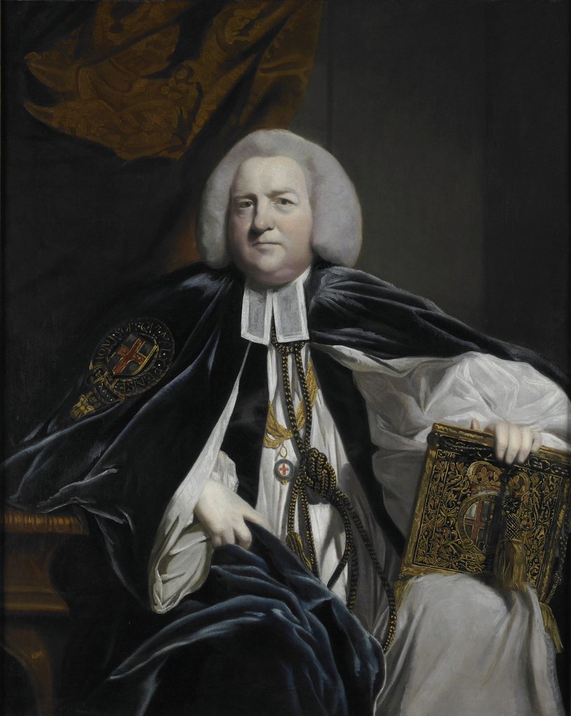 Detail of Robert Hay Drummond, D. D. Archbishop of York and Chancellor of the Order of the Garter, 1764 by Joshua Reynolds