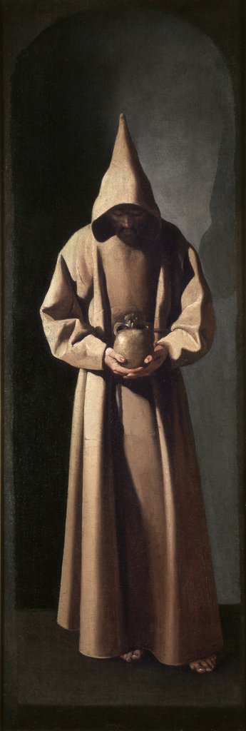 Detail of St. Francis contemplating a skull, c.1635 by Francisco de Zurbaran