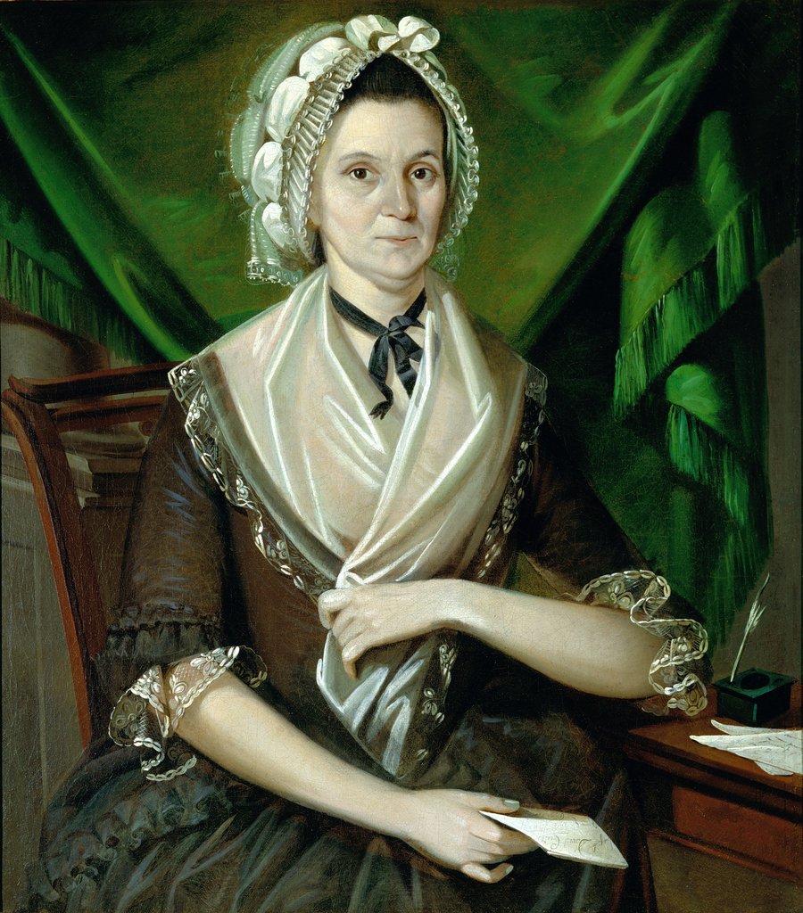 Detail of Mrs. David Coats, c.1775 by Christian Gullager