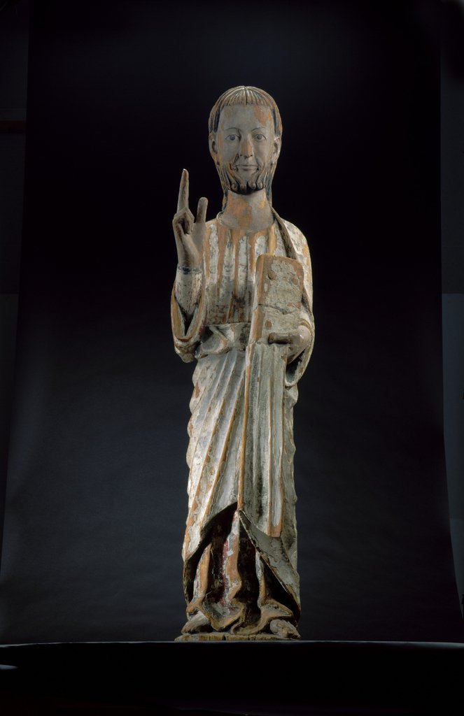 Detail of Blessing Christ, late 13th or early 14th century by School Spanish