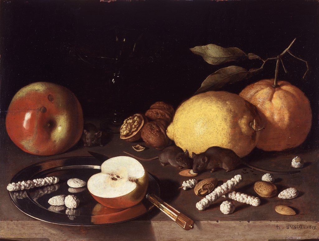 Detail of Still Life with Mice, 1619 by Lodewik Susi