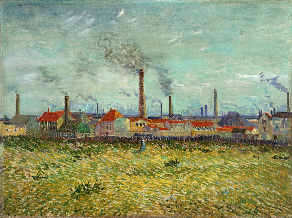 Detail of Factories at Clichy, 1887 by Vincent van Gogh