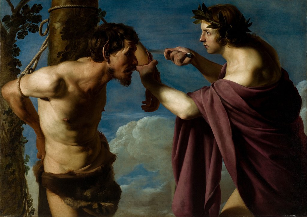 Detail of Apollo and Marsyas, 1616–20 by Bartolomeo Manfredi