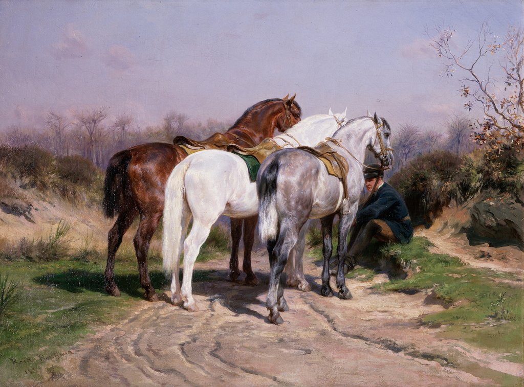 Detail of Relay Hunting, 1887 by Rosa Bonheur