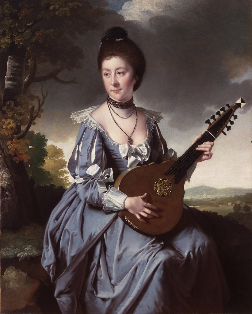 Detail of Mrs Robert Gwillym, 1766 by Joseph Wright of Derby