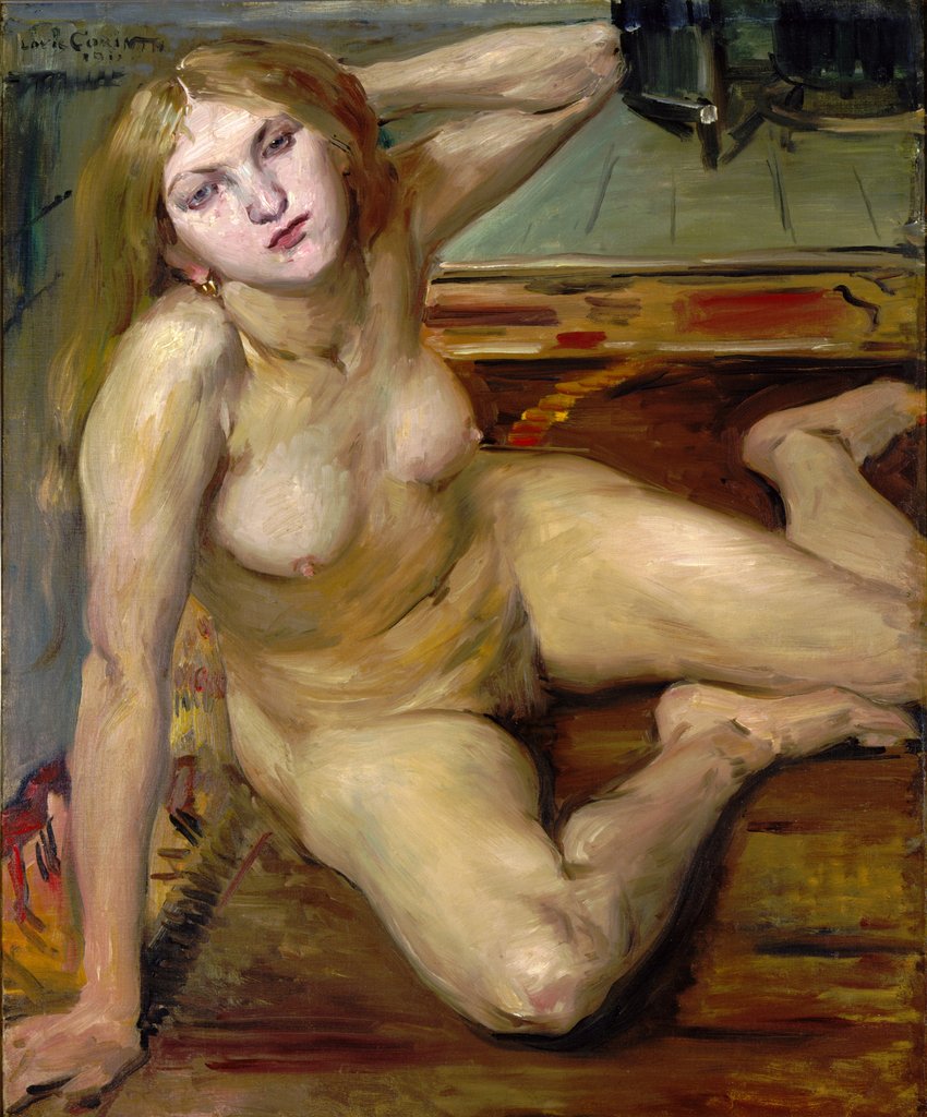 Detail of Nude Girl on a Rug, 1912 by Lovis (1858-1925) Corinth