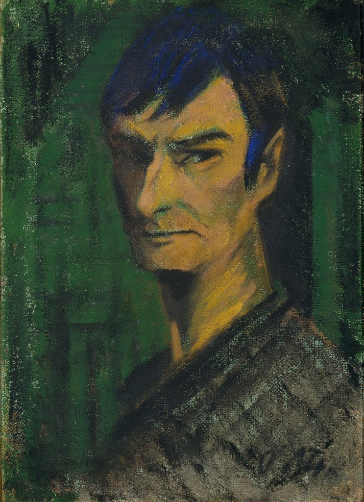 Detail of Self Portrait, c.1921 by Otto Muller or Mueller
