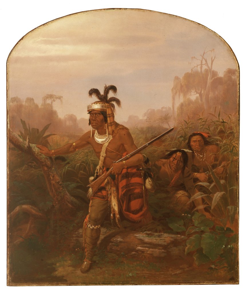 Detail of Chief Billy Bowlegs, 1861 by Charles Ferdinand Wimar