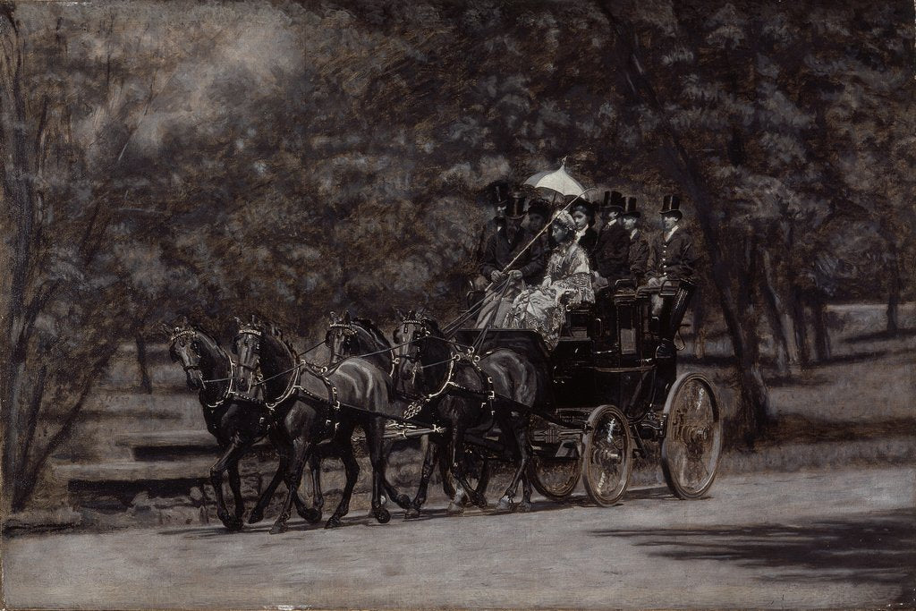 Detail of The Fairman Rogers Four-In-Hand 1899 by Thomas Cowperthwait Eakins