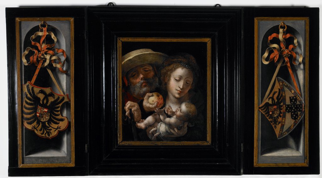 Detail of Holy Family with Coats of Arms of Charles V and Isabella of Portugal, 1526–30 by Jan Gossaert