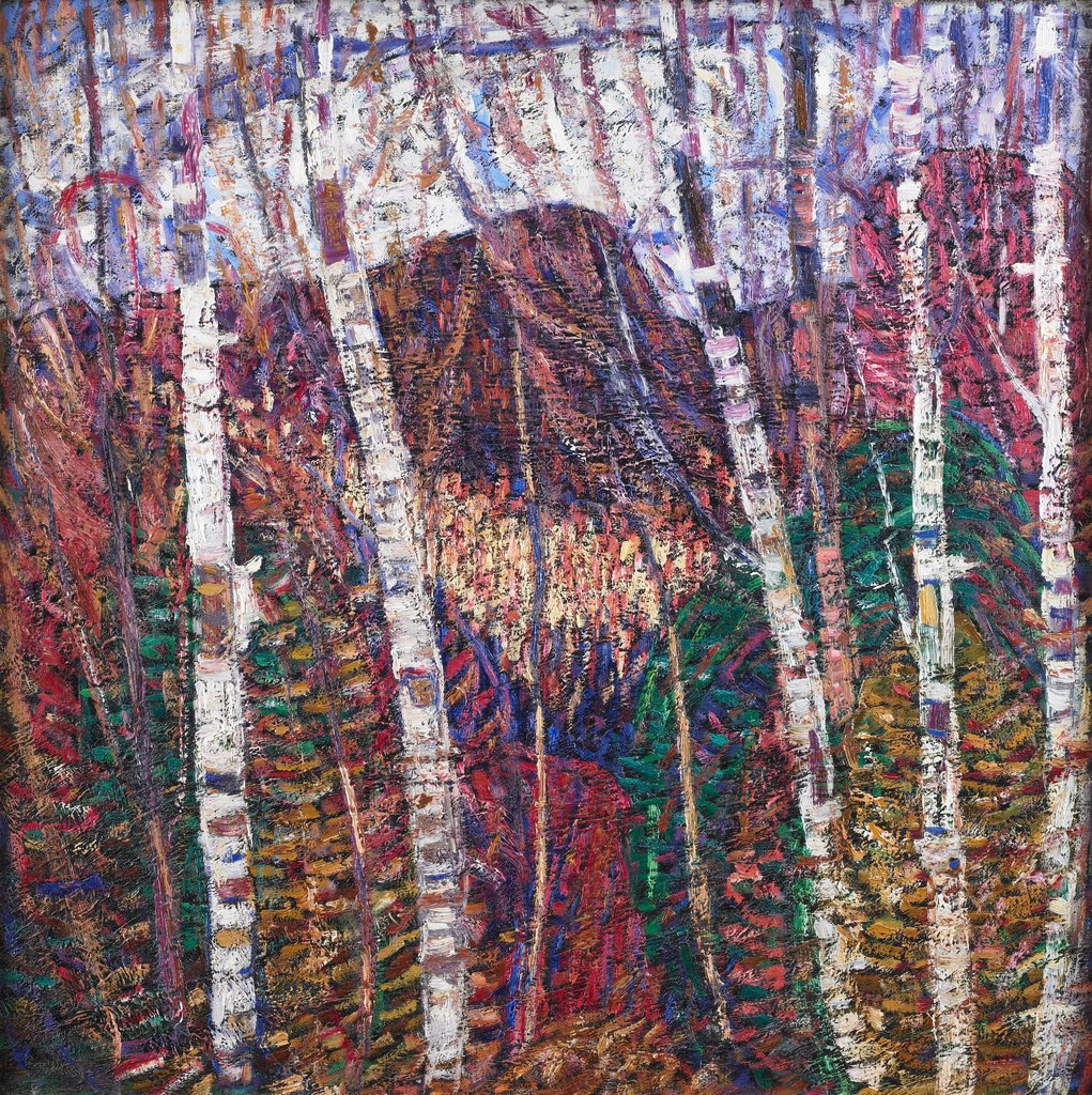 Detail of White Birches, c.1908 by Marsden Hartley