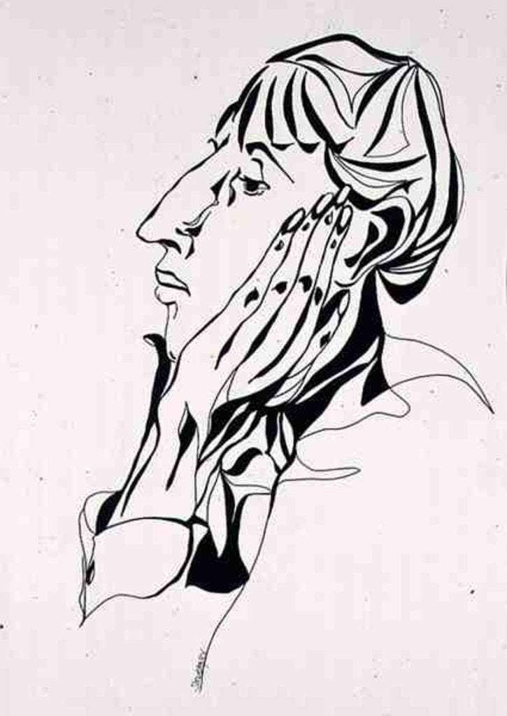 Detail of Portrait of Aubrey Beardsley, 1998 by Stevie Taylor