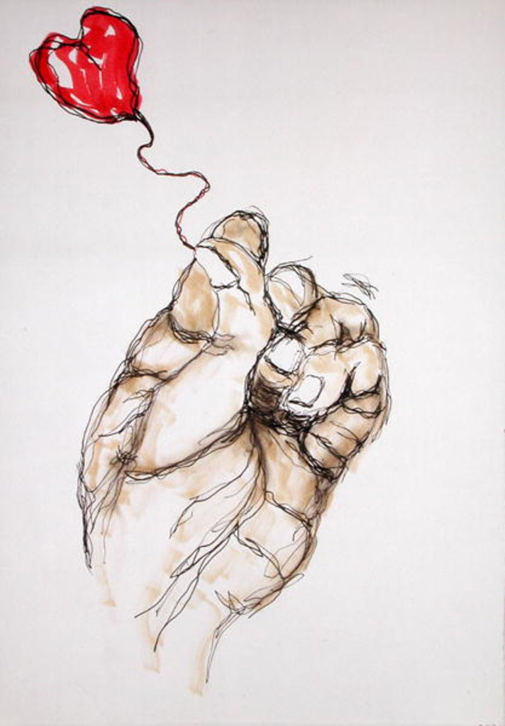 Detail of Holding You, 1996 by Stevie Taylor