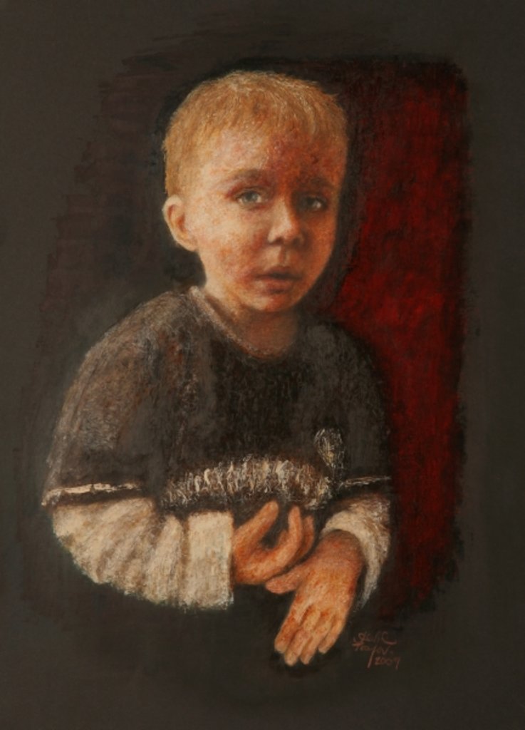 Detail of Little Boy Working Something Out, 2009 by Stevie Taylor