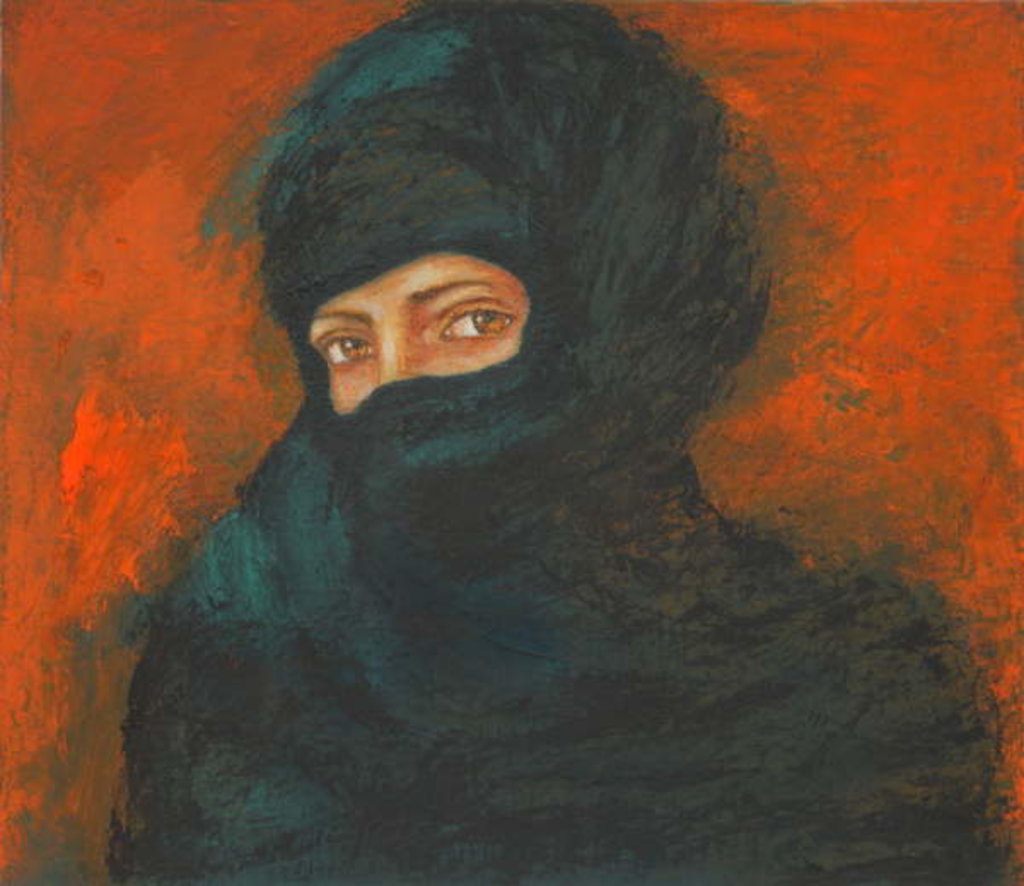 Detail of A black veil- troubled times, 2011 by Stevie Taylor