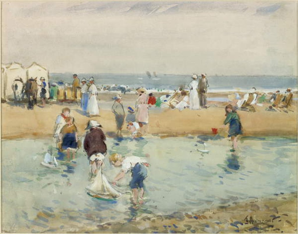 Detail of On the Beach, Whitley Bay by John Atkinson