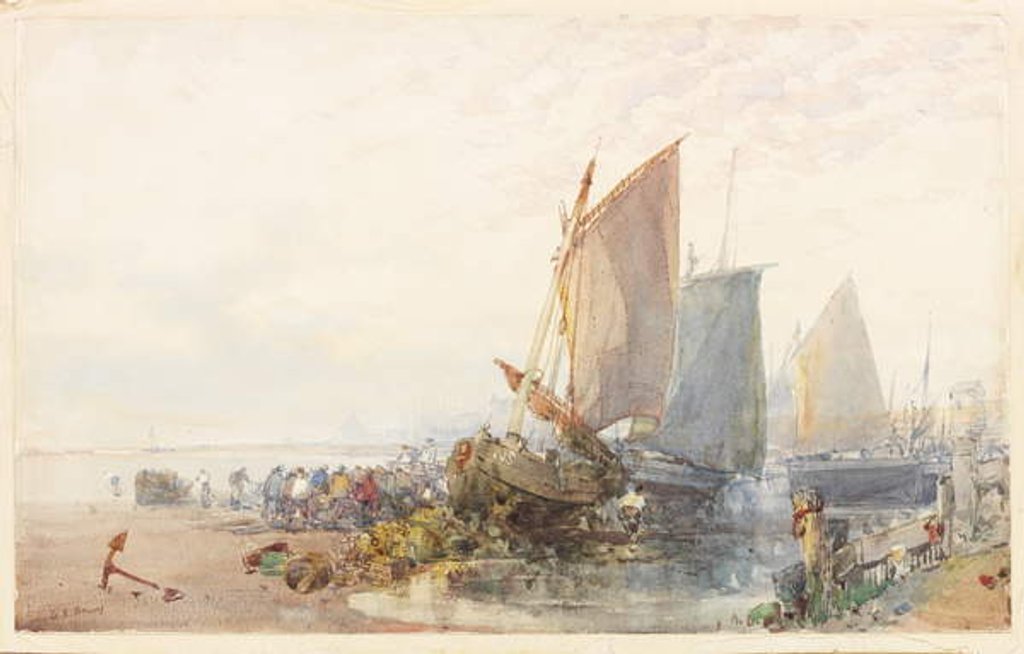 Detail of Fishing Boats by William Roxby Beverly