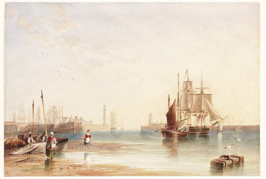 Detail of Entrance to Sunderland Harbour from North Sands by English School