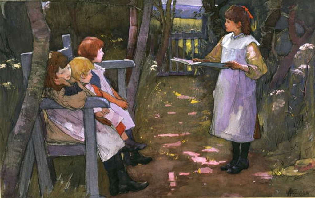 Detail of Children in a Garden by Elizabeth Adela Stanhope Forbes