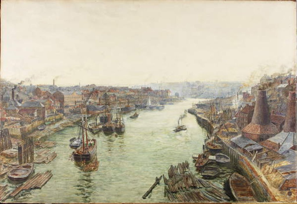 Detail of Sunderland, Holmes Wharf, or River Wear looking East from the Bridge by Thomas Marie Madawaska Hemy