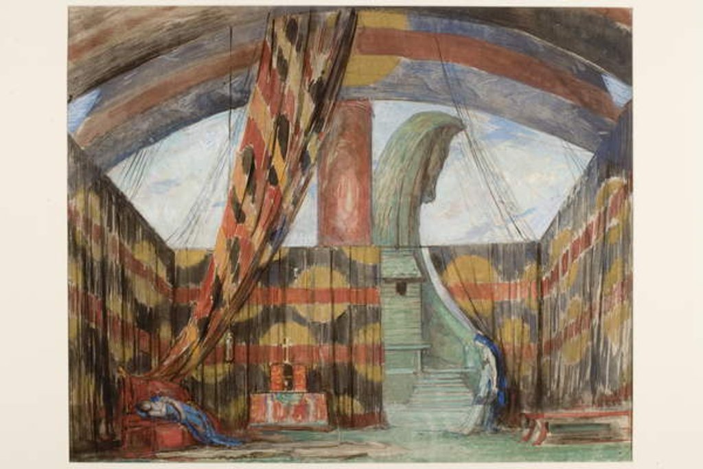 Detail of Stage design for The Bride of Dionysus by Charles Ricketts
