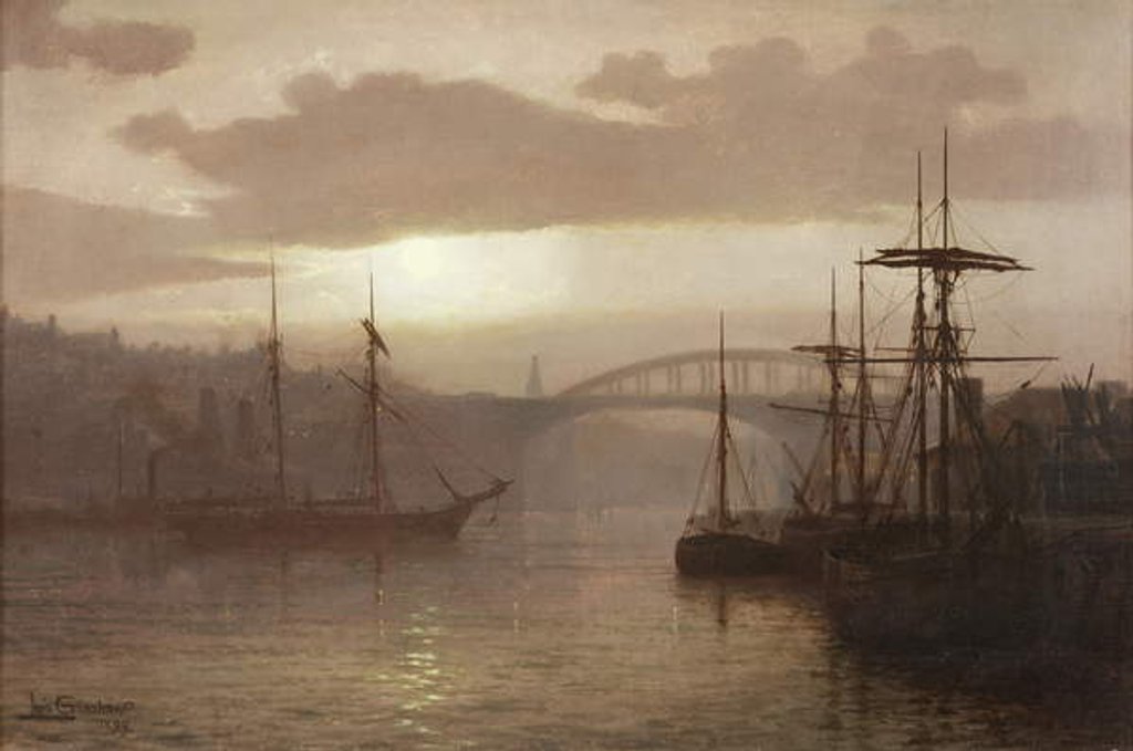 Detail of Sunderland Harbour, 1899 by Louis Grimshaw