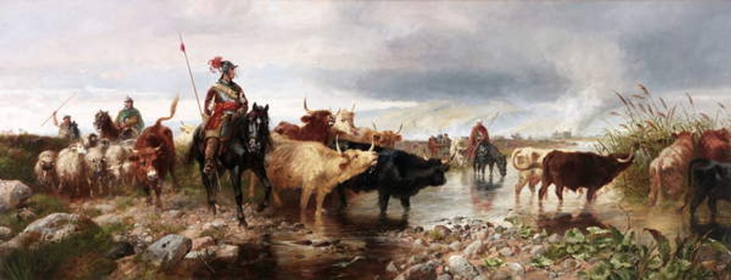 Detail of A Border Raid on an English Castle, 1880 by Richard Beavis