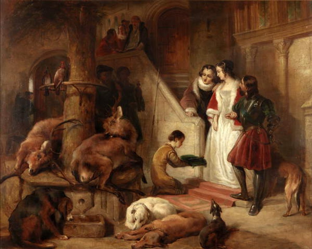 Detail of Bolton Court in Olden Times by Edwin Landseer