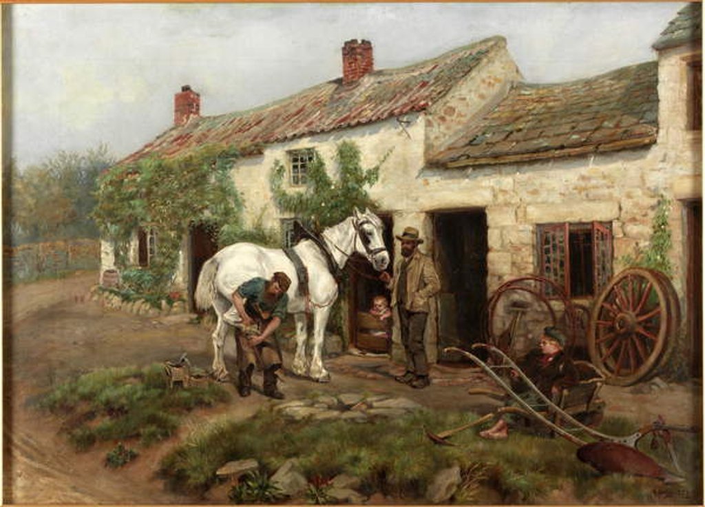 Detail of Smithy, Hexham Bridge End, 1885 by Ralph Hedley