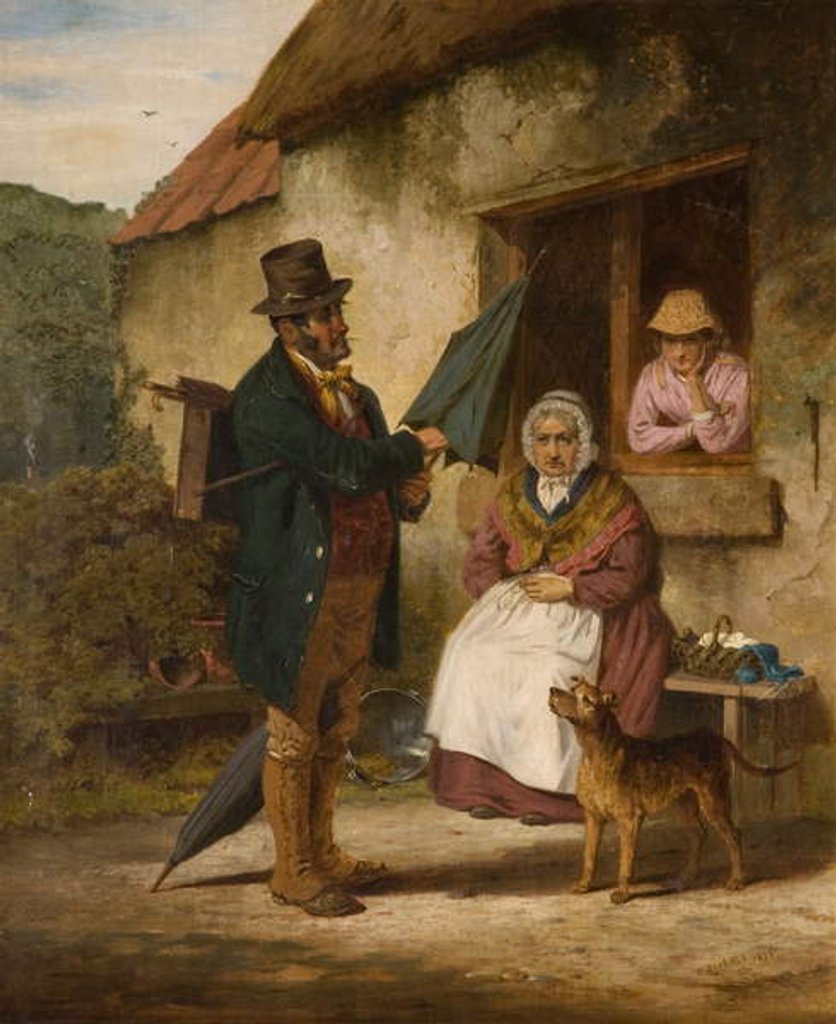 Detail of Giving an estimate, 1877 by James Stokeld