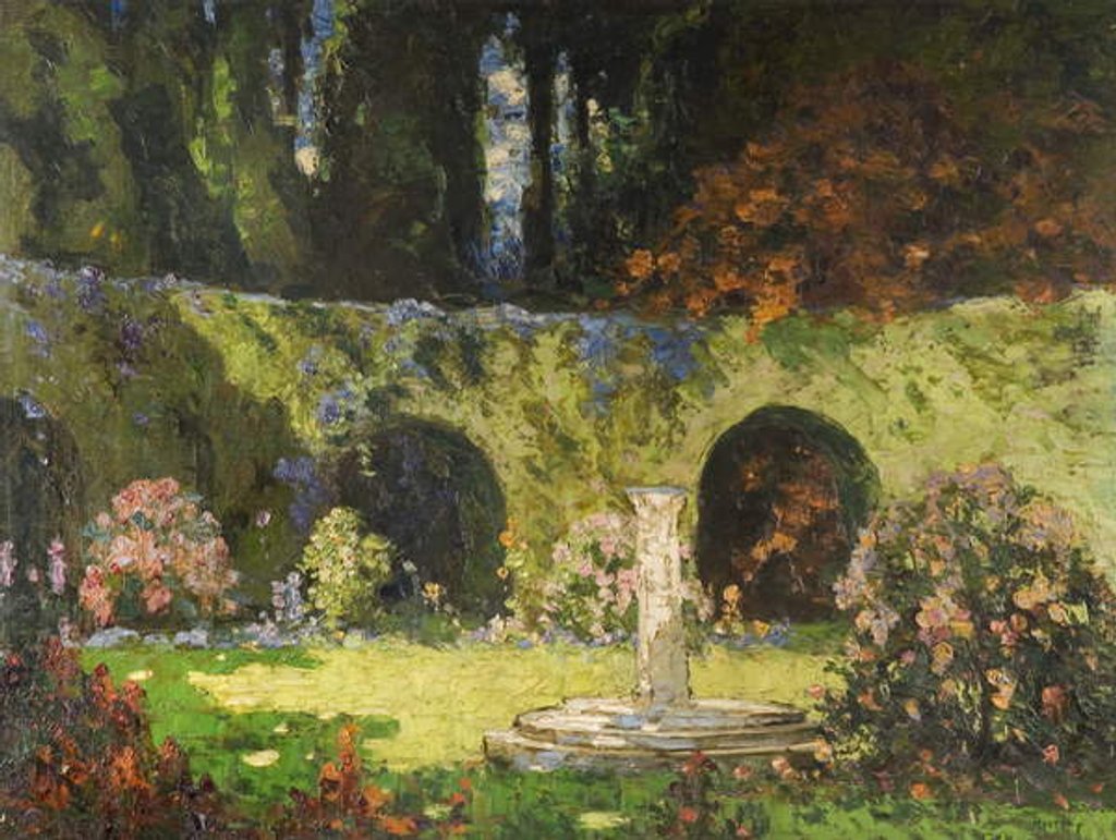 Detail of In an Old-World Garden by Thomas Edwin Mostyn
