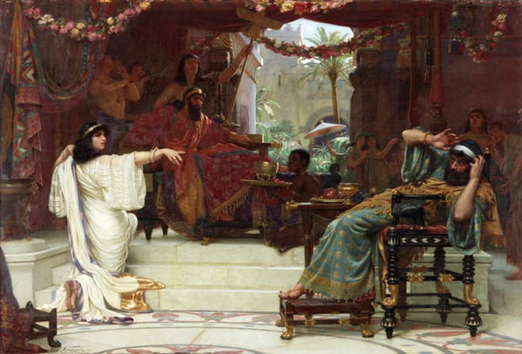 Detail of Esther Denouncing Haman to King Ahasuerus, 1888 by Ernest Normand