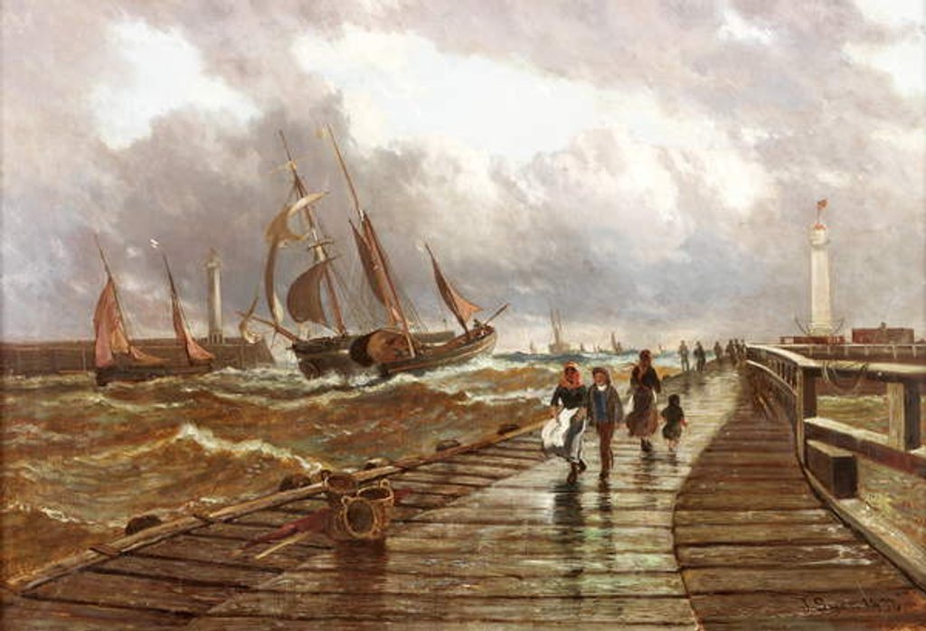 Detail of Sunderland Piers, 1843, 1886 by John James Syer