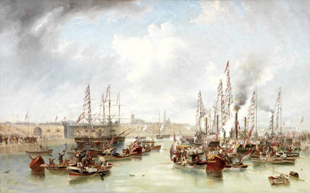 Detail of The Opening of Sunderland South Docks, 20 June, 1850 by John Wilson Carmichael