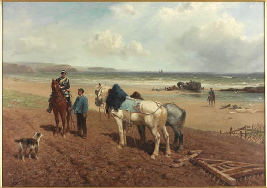 Detail of The Story of the Wreck, c.1872 by Richard Beavis