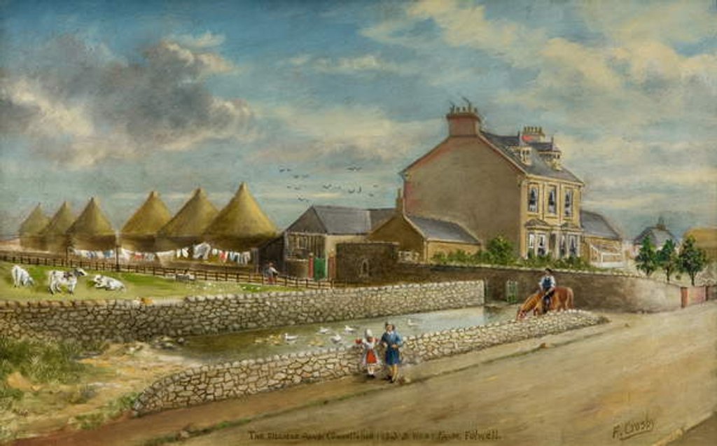 Detail of The Village Pond and West Farm, Fulwell by Frederick Gordon Crosby