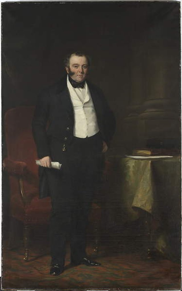 Detail of George Hudson, 1846 by Francis Grant