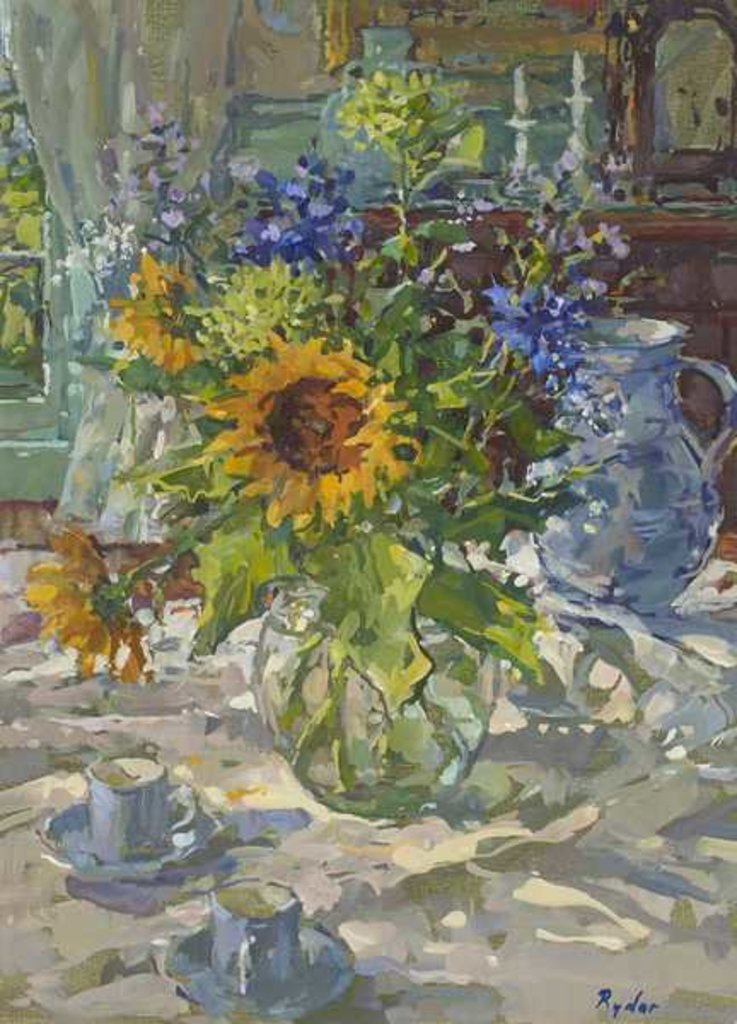 Detail of Sunflowers by Susan Ryder