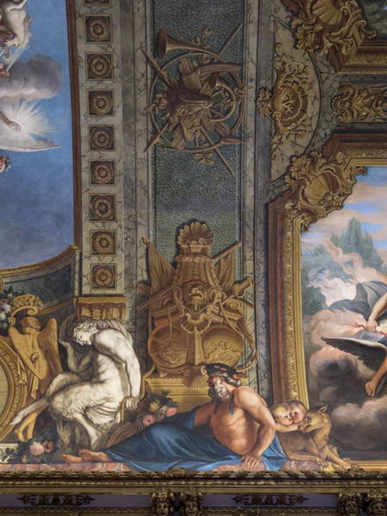 Detail of Mythological figures. Painted decor by Francois Perrier, 1645 by Anonymous