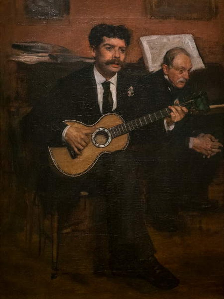 Detail of Lorenzo Pagans and Augustus De Gas. Around 1871-72 by Edgar Degas