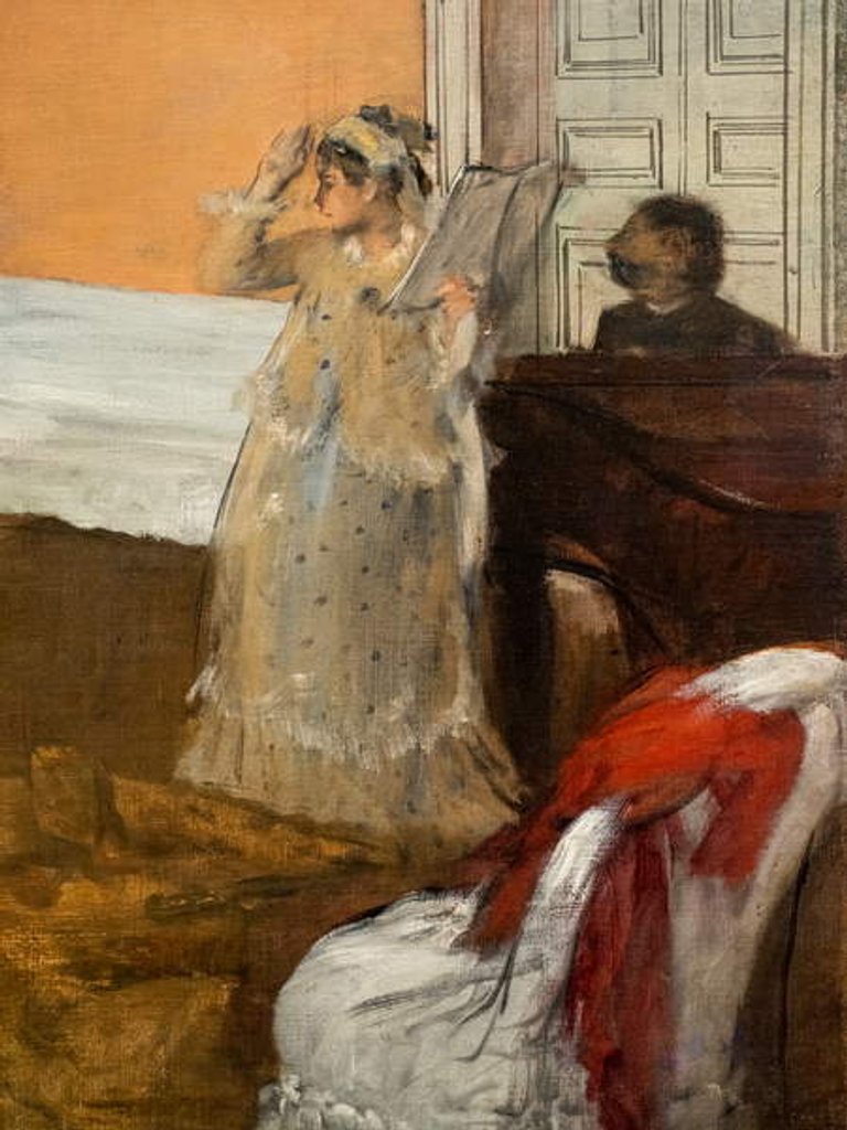 Detail of The Song Repetition. Around 1869. by Edgar Degas