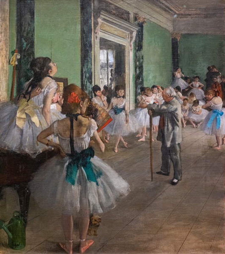 Detail of The dance class. Begins in 1873, ends in 1875-1876 by Edgar Degas