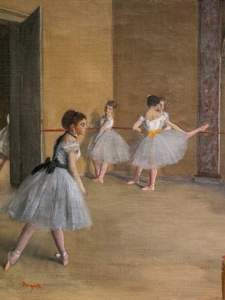 Detail of The Dance Lecon. 1872. by Edgar Degas