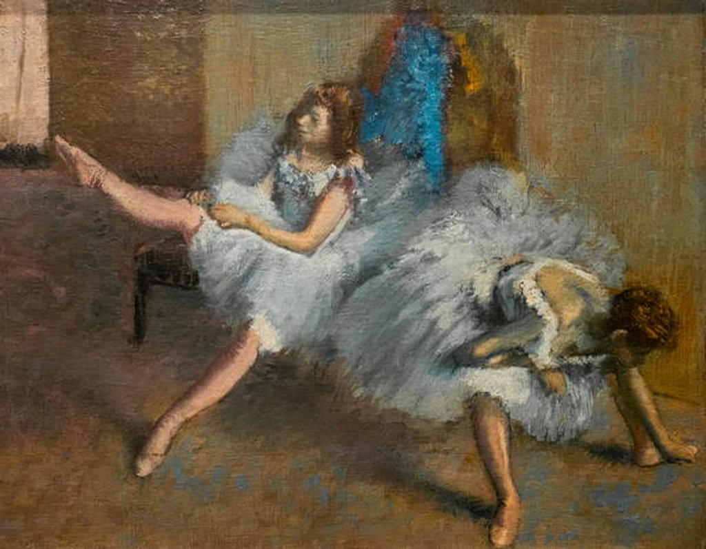 Detail of Before the Ballet, detail, 1890-92 by Edgar Degas