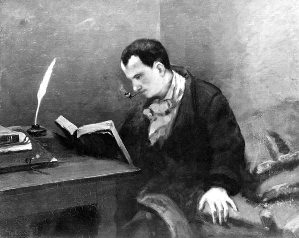 Detail of Charles Baudelaire by Gustave Courbet