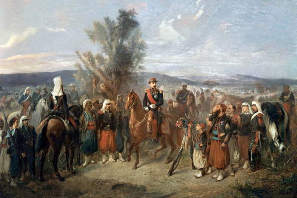Detail of Napoleon III in Algeria, 1864 by Jean Adolphe Beauce