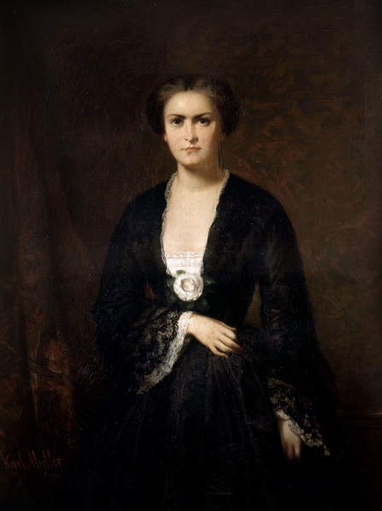 Detail of Mlle. Sophie Cruvelli by Karl L. H. Müller
