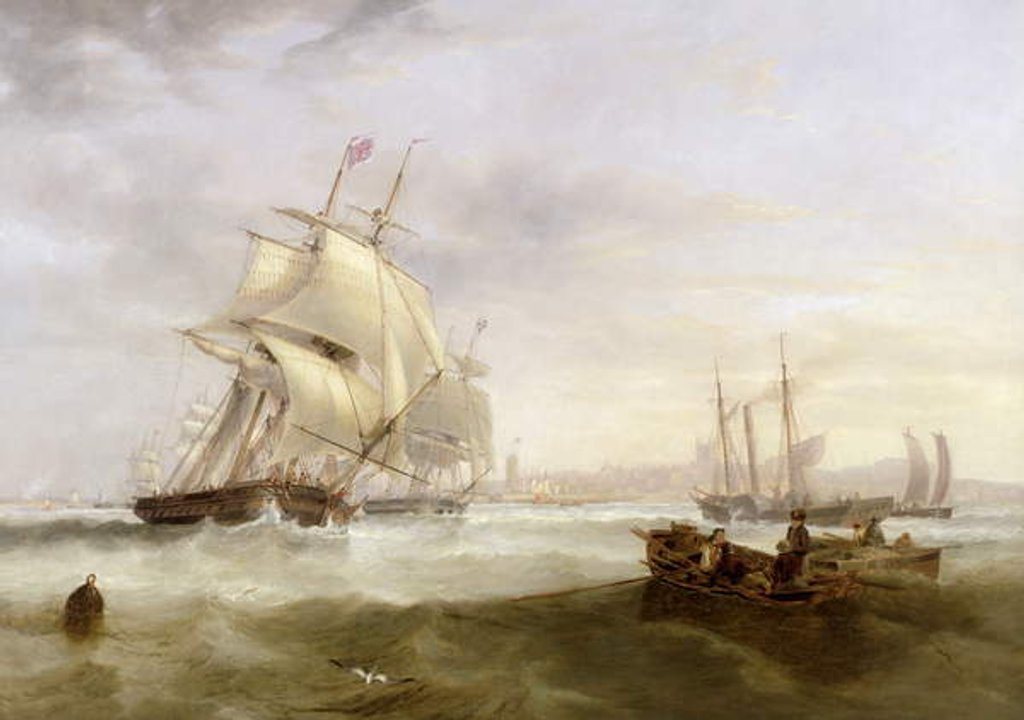 Detail of Shipping off Hartlepool by John Wilson Carmichael